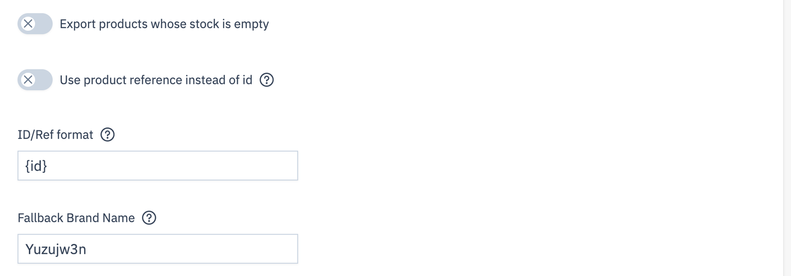 Configuración del Catálogo continuación